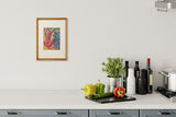 [Limited] Art Touch Yuko Kurihara A4 Art Poster with Teak Frame / TOUCH & FLOW