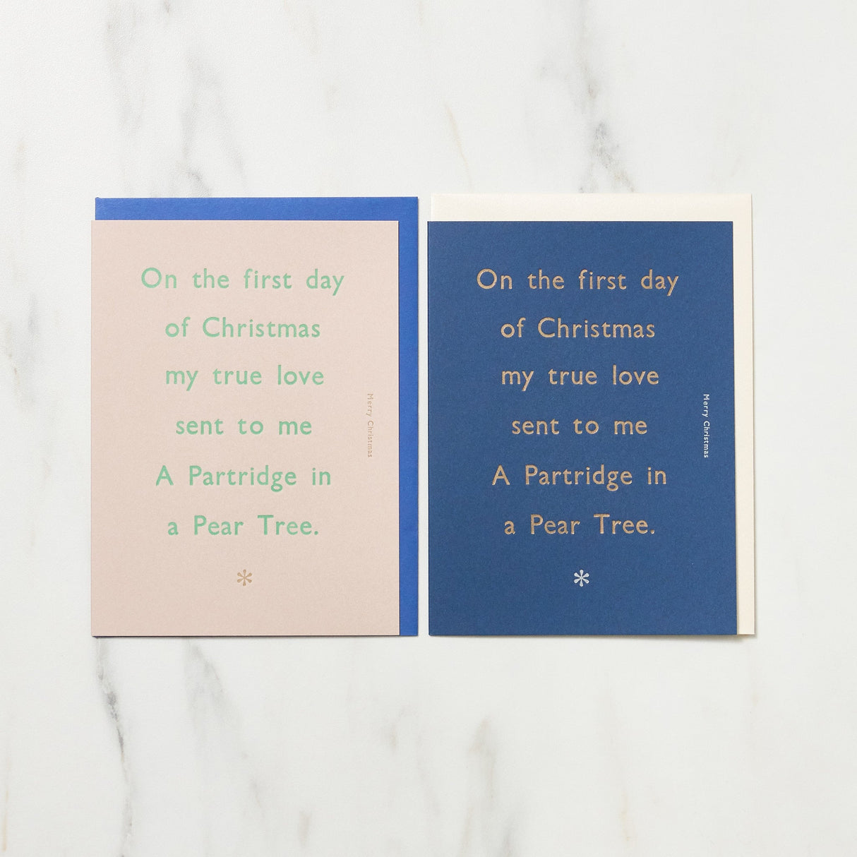 "Twelve Days of Christmas" Christmas Card / Letterpress Letters - bungu