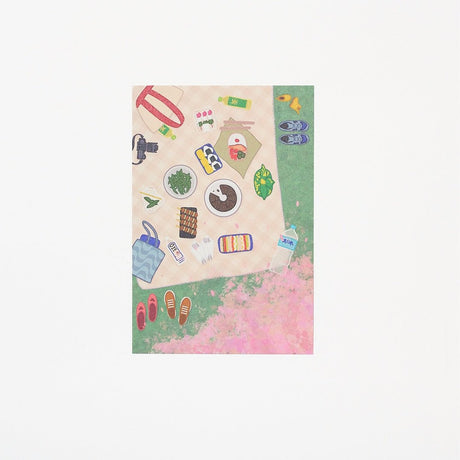 "Under the Trees" Washi Postcard by Namie / Bungu - bungu