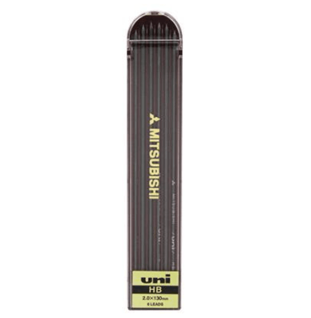 uni 2mm Graphite Pencil Lead Refill / Mitsubishi Pencil - bungu