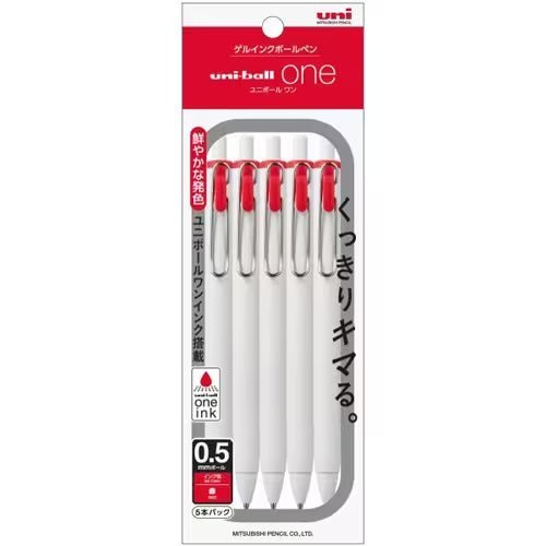 uni - ball one Gel Ink Ballpoint Pens 5P / Mitsubishi Pencil - bungu