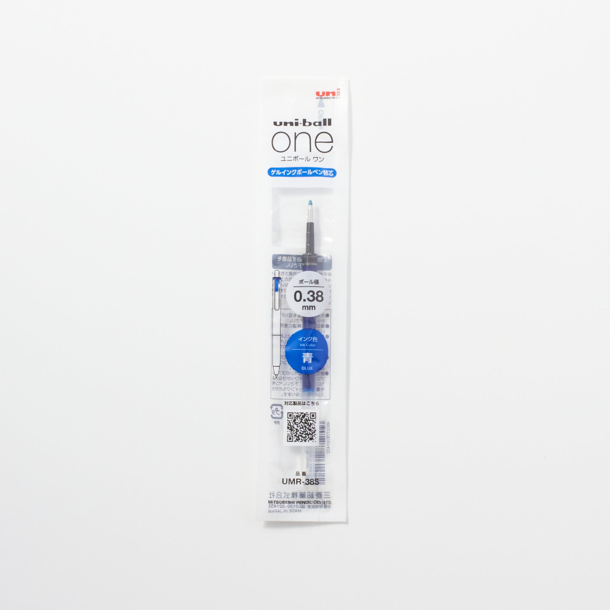 Recharge Uni-Ball One Mitsubishi 0,38 Mm Bleu - Stylo Gel Rétractable - 10