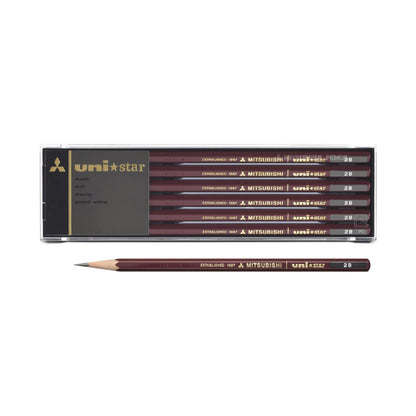 Uni Star Wooden Pencil 1 Dozen Pack / Mitsubishi Pencil - bungu