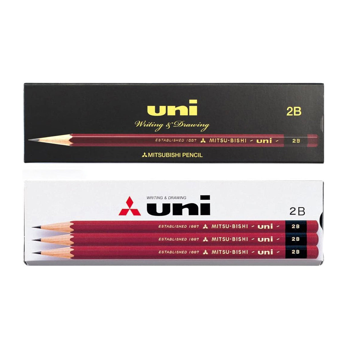 uni Wooden Pencils 1 Dozen Pack / Mitsubishi Pencil - bungu