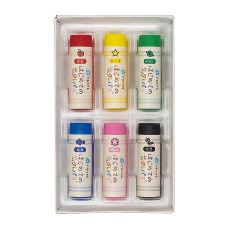 Washable Beginner's Futo Futo Craypas 6 Colors / SAKURA - bungu