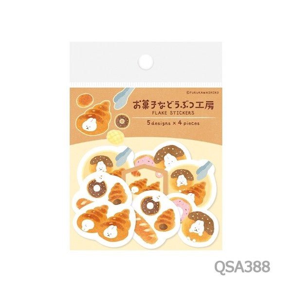 Washi Flake Stickers Okashi na Doubutsu Kobo / Furukawashiko - bungu