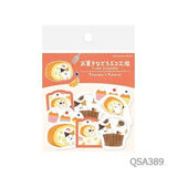 Washi Flake Stickers Okashi na Doubutsu Kobo / Furukawashiko - bungu