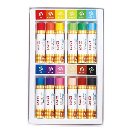 Water - Washable Square Craypass 12 Colors / SAKURA - bungu