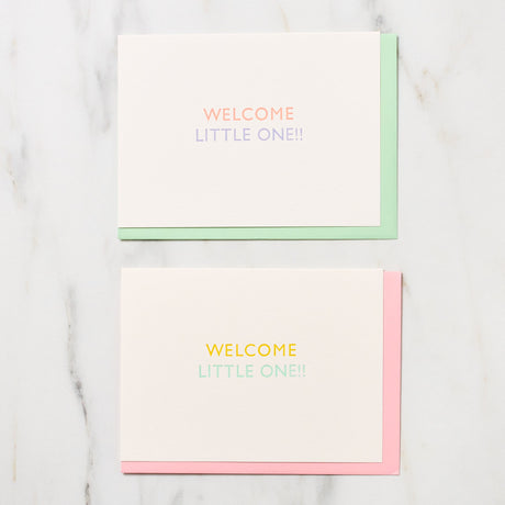 "Welcome Little One!!" Greeting Cards / Letterpress Letters - bungu