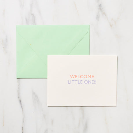 "Welcome Little One!!" Greeting Cards / Letterpress Letters - bungu