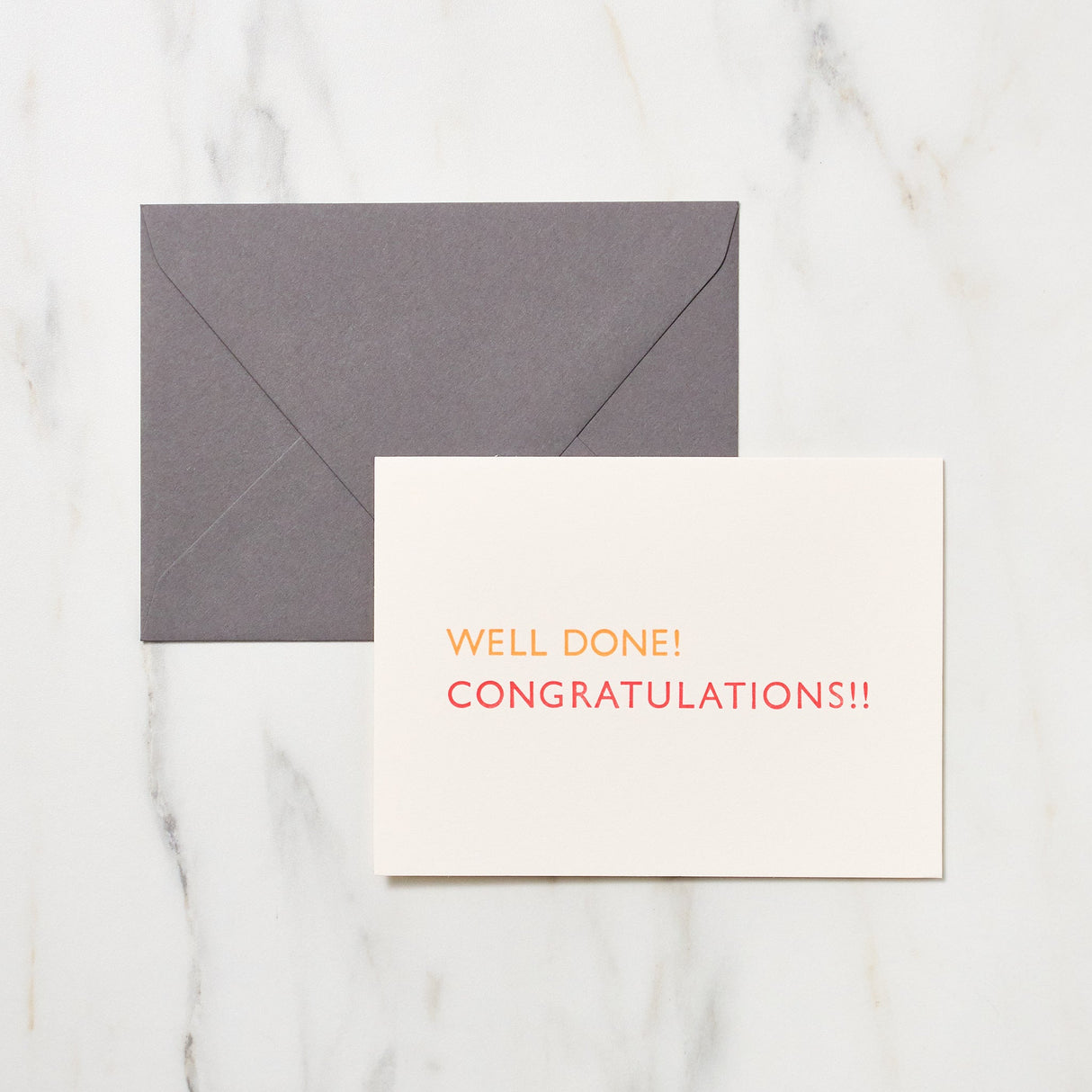 "Well Done! Congratulations!!" Greeting Cards / Letterpress Letters - bungu