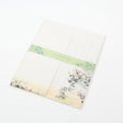White Figured Satin Kimono with Autumn Grasses Letter Set / Benrido - bungu