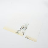 White Figured Satin Kimono with Autumn Grasses Letter Set / Benrido - bungu