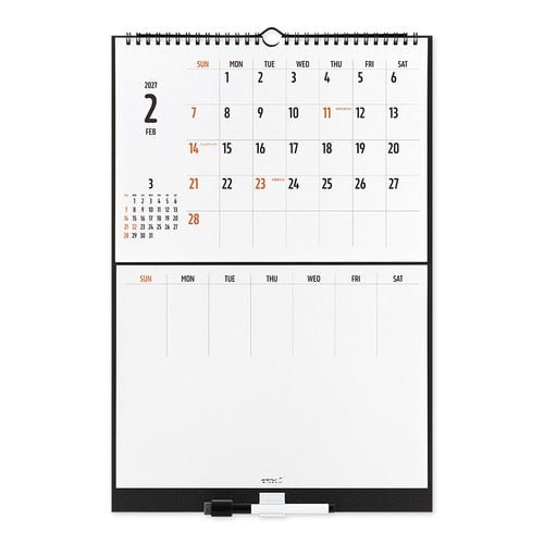 Whiteboard Calendar 2027 / MIDORI - bungu
