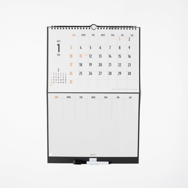 Whiteboard Calendar 2027 / MIDORI - bungu