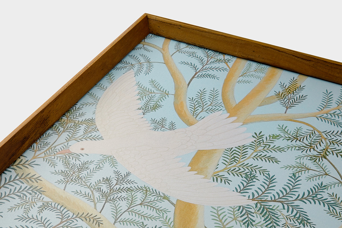 [Limited] Art Touch Kazuko Furuta Art Poster with Teak Frame / TOUCH & FLOW