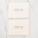 "Wishing You Lots of Love" Greeting Cards / Letterpress Letters - bungu