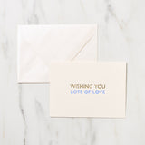 "Wishing You Lots of Love" Greeting Cards / Letterpress Letters - bungu