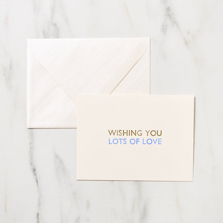 "Wishing You Lots of Love" Greeting Cards / Letterpress Letters - bungu