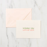 "Wishing You Lots of Love" Greeting Cards / Letterpress Letters - bungu