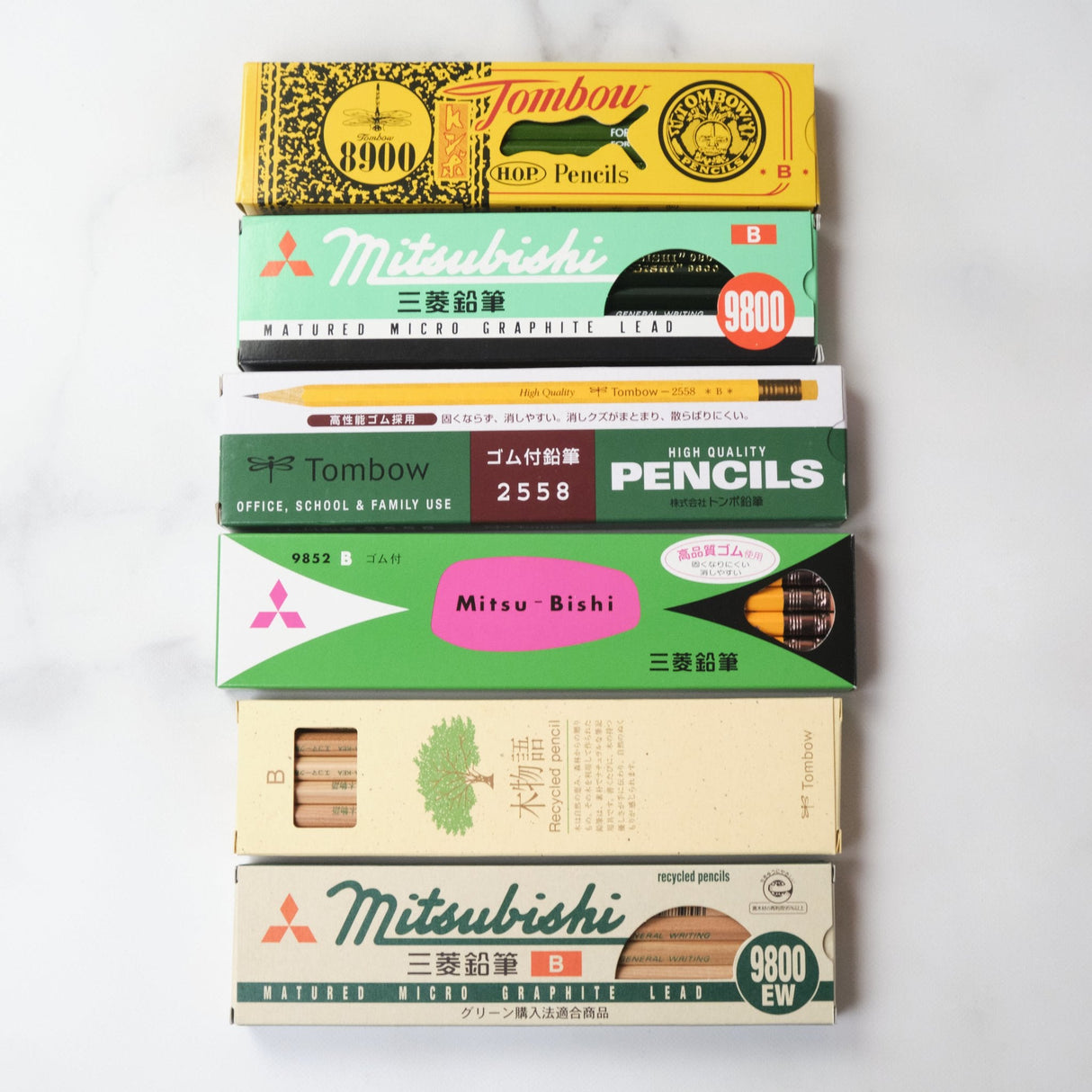 Wooden Pencil Variety Pack Tombow & Mitsubishi Pencils - bungu