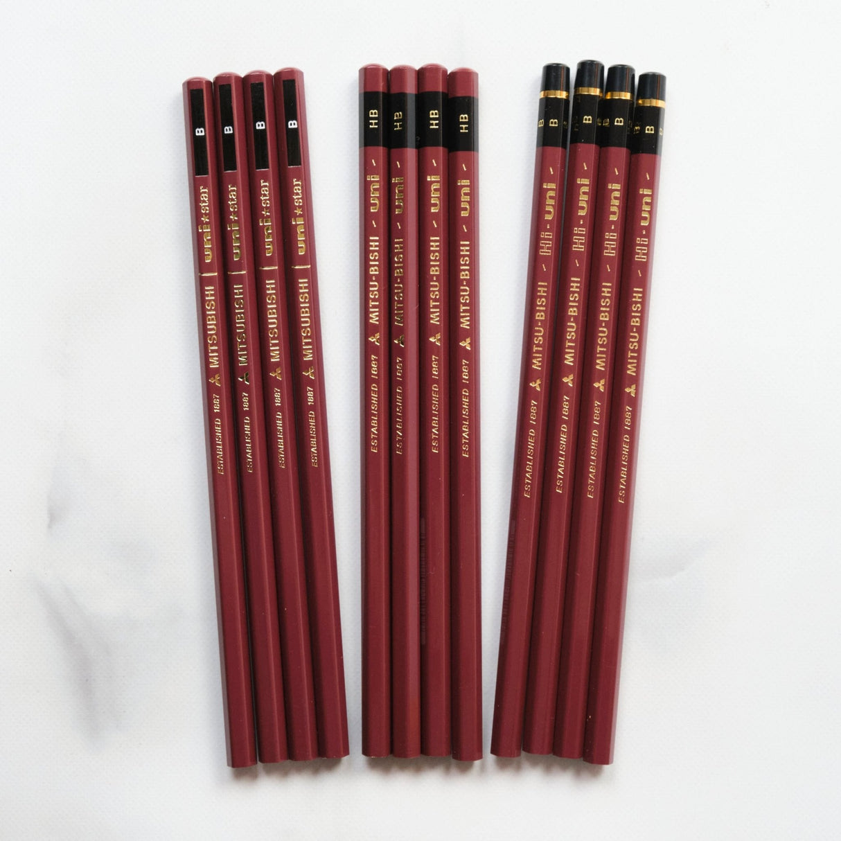 Wooden Pencil Variety Pack uni Mitsubishi Pencils - bungu