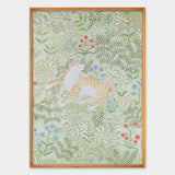 [Limited] Art Touch Kazuko Furuta Art Poster with Teak Frame / TOUCH & FLOW