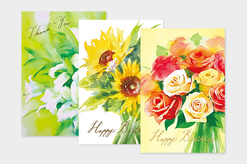 Art Touch Yachiyo Sekino Floral Postcards / TOUCH & FLOW