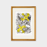 [Limited] Art Touch Kanae Kouno A4 Art Poster with Teak Frame / TOUCH & FLOW