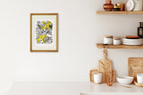 [Limited] Art Touch Kanae Kouno A4 Art Poster with Teak Frame / TOUCH & FLOW