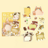Foil Stamping "Cat Diary" Memo Flake Stickers / Background Music