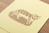 Art Touch Tamane Iwata Letterpress Postcard / TOUCH & FLOW