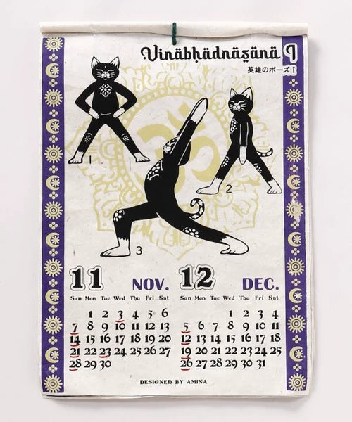 Yoga Cat Wall Calendar 2027 / Amina Collection Co., Ltd.