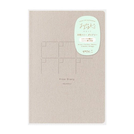 Yuru Log Monthly Free Diary / Midori DESIGNPHIL - bungu