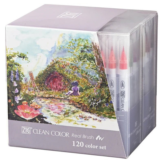 ZIG Clean Color Real Brush 120 Color Set / Kuretake - bungu