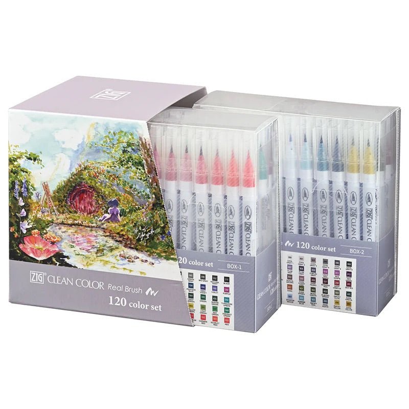 ZIG Clean Color Real Brush 120 Color Set / Kuretake - bungu