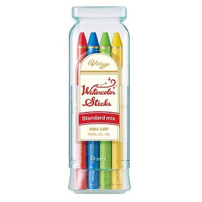 Vistage Watercolor Sticks 12 Color Set / Pentel