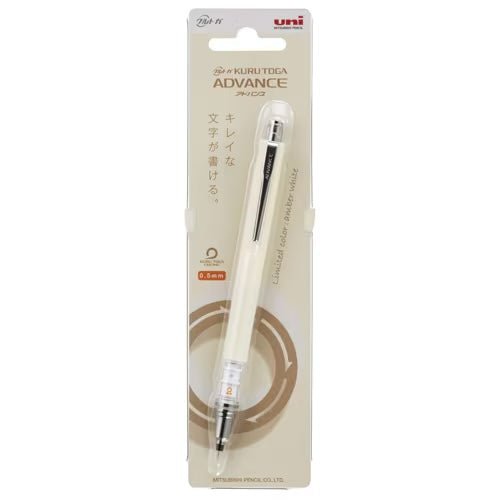 [LIMITED] Kuru Toga Advance 0.5mm Mechanical Pencil - Amber White / uni Mitsubishi Pencil