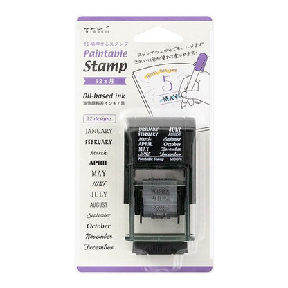 Paintable Stamp Rotating Self-Inking Rubber Stamp / Midori DESIGNPHIL