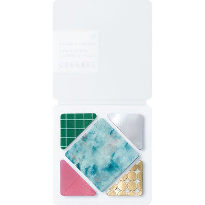 COFFRET Cosmetic Motif Film Stickers Square / KING JIM - Forest Green 