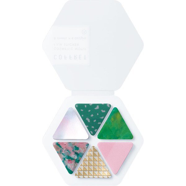 COFFRET Cosmetic Motif Film Stickers Triangle / KING JIM - Forest Green