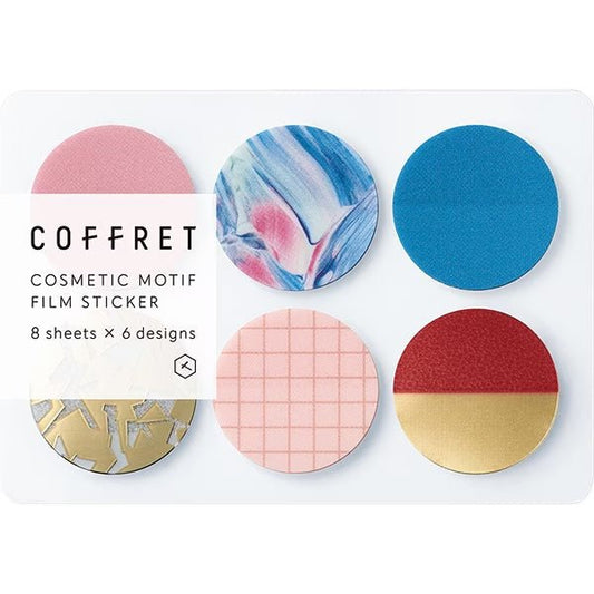 COFFRET Cosmetic Motif Film Stickers Circle / KING JIM - Pink Float