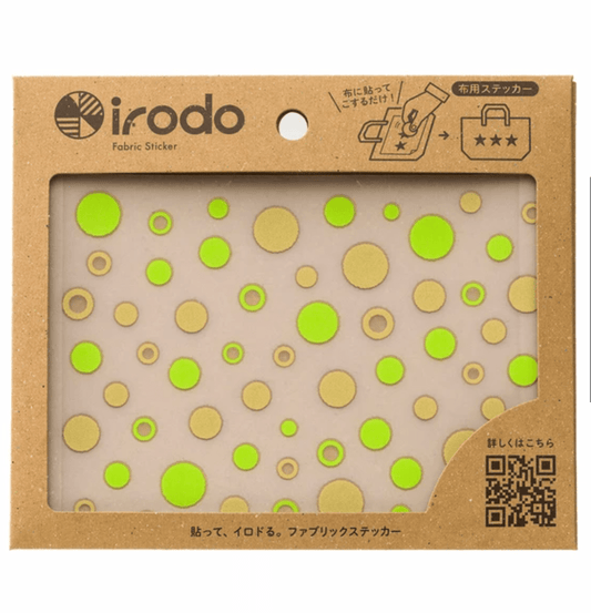 Fabric Sticker Shower Dot Gold/Green