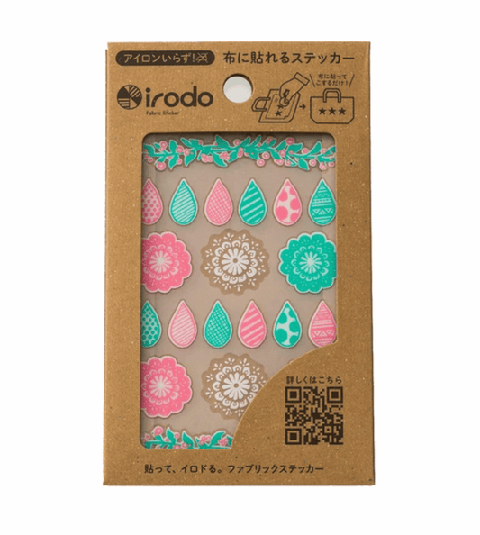 Fabric Stickers Lace Pink / Green