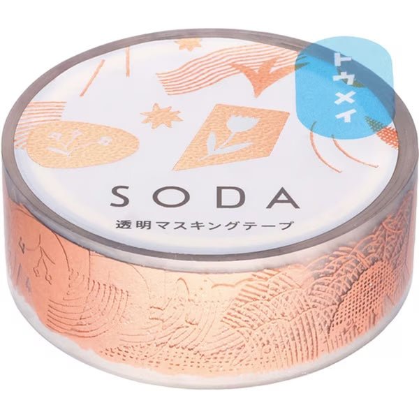 KINGJIM SODA Transparent Masking Tape Fragments