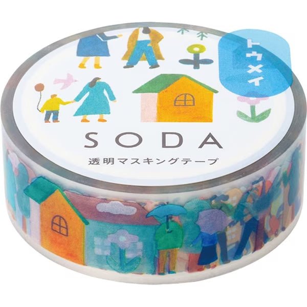 KINGJIM SODA Transparent Masking Tape Life