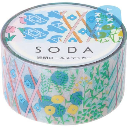 KINGJIM SODA Transparent Masking Tape Post Stamps