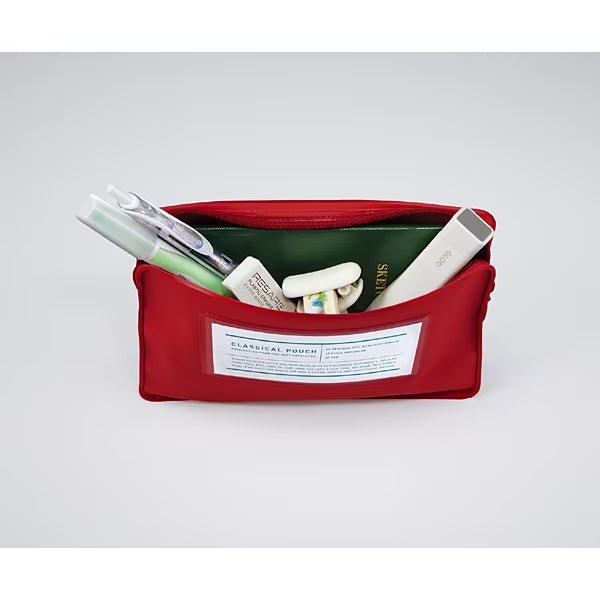 Open Red Classical Pouch