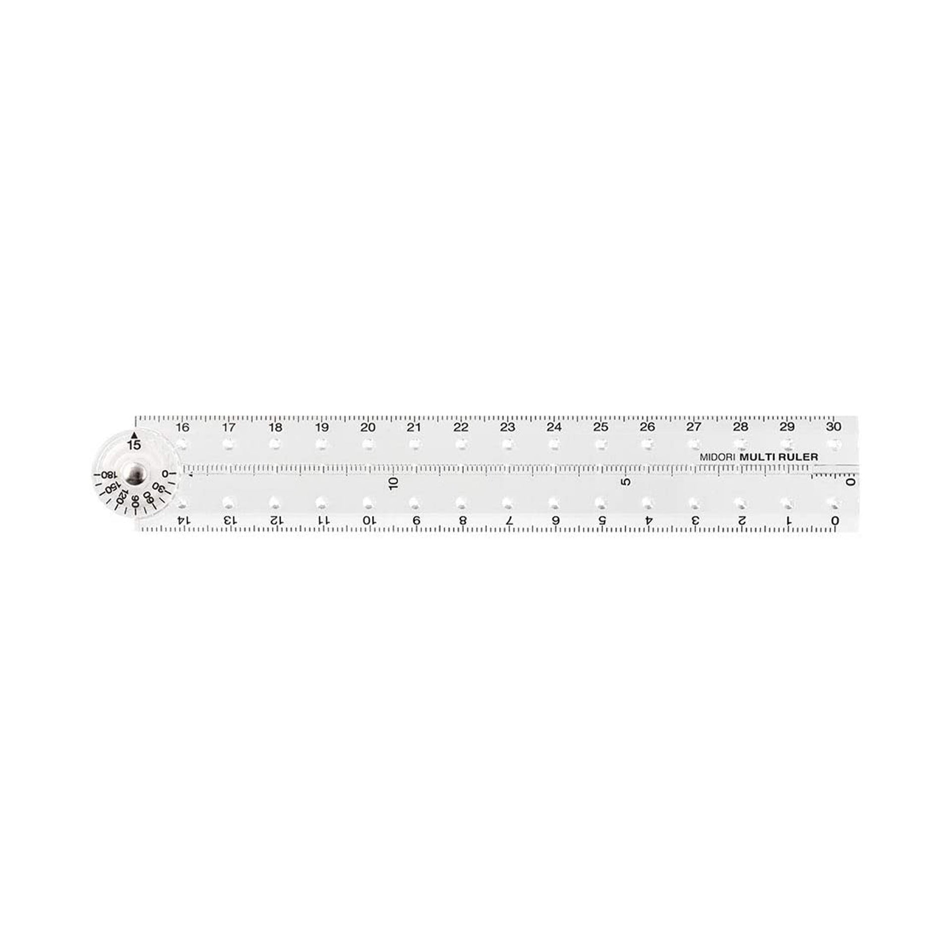 Midori Aluminum Multi Ruler - 30 cm - Silver