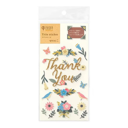 midori DESIGNPHIL greeting stickers thank you flowers